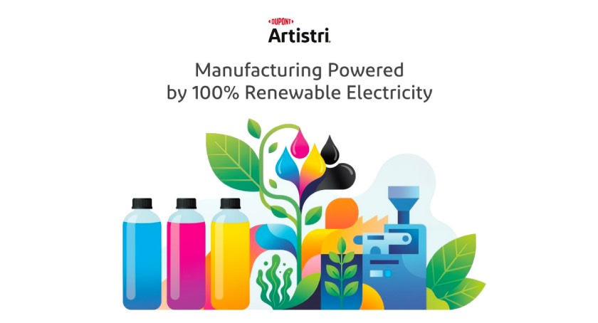 DuPont™ Artistri® manufactures wide-format graphic inks with 100% renewable energy